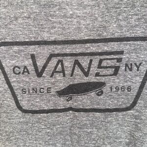 Vans Heather Gray Logo Tee